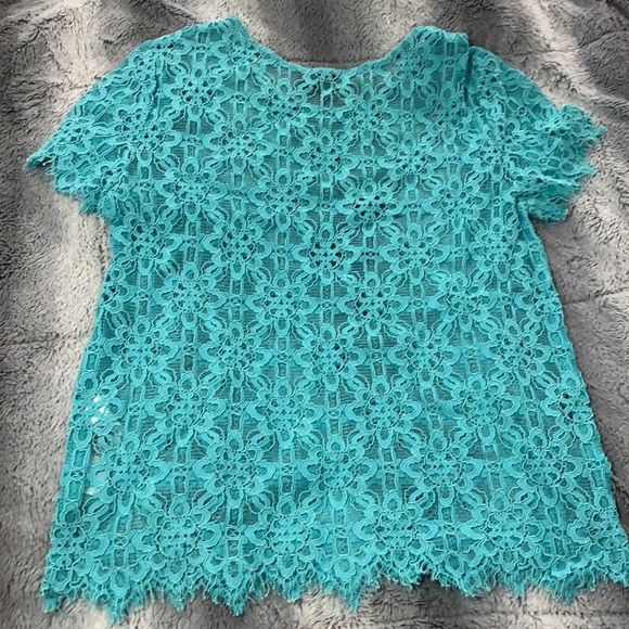 Sheer mint top | DKNY - Picture 3 of 4